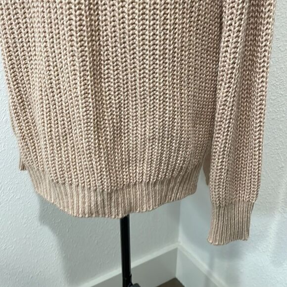 Charlotte Russe Cream/blush knit oversized sweater size S - Picture 4 of 8